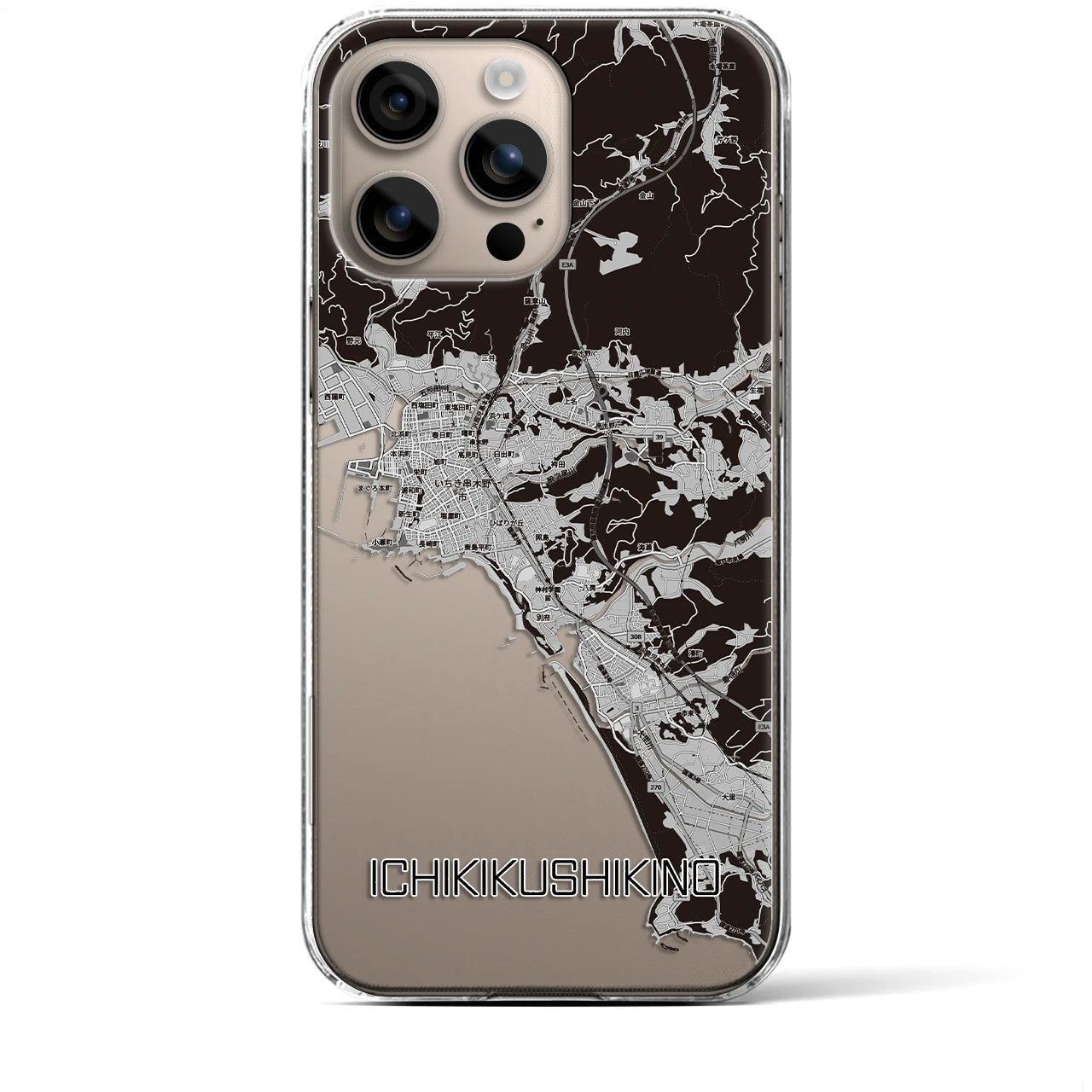 【いちき串木野(鹿児島県)】地図柄iPhoneケース(クリアタイプ)