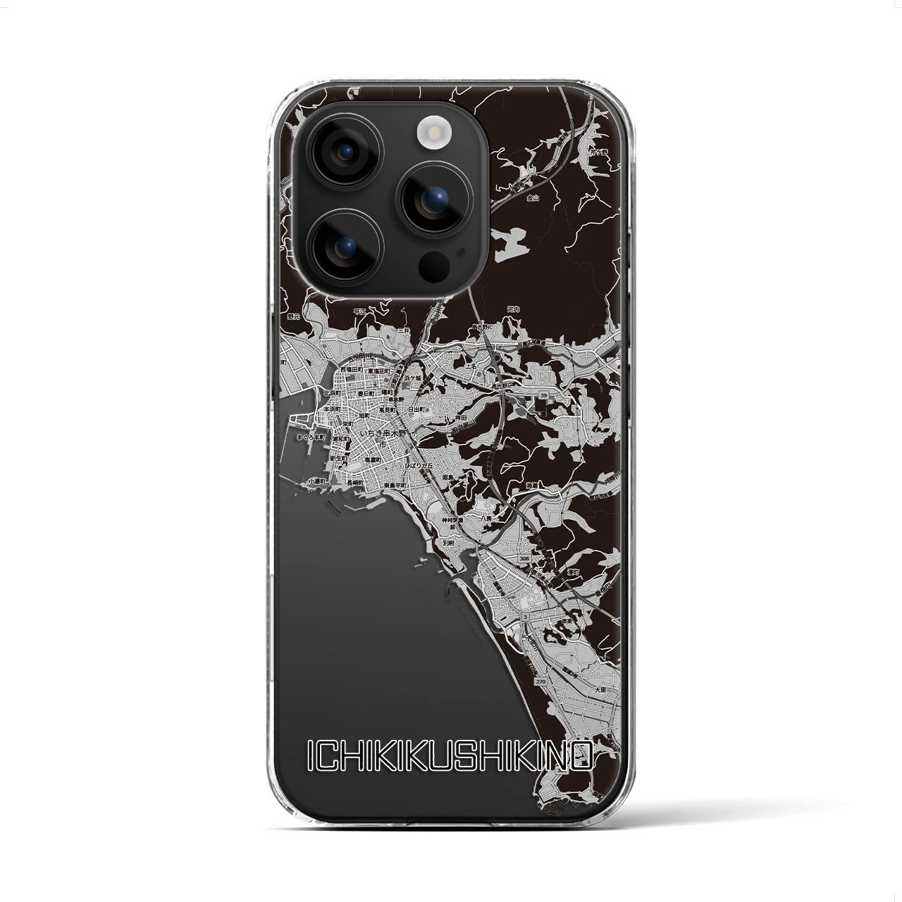 【いちき串木野(鹿児島県)】地図柄iPhoneケース(クリアタイプ)