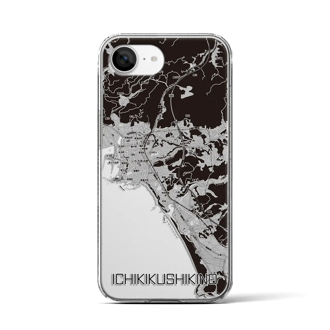 【いちき串木野(鹿児島県)】地図柄iPhoneケース(クリアタイプ)