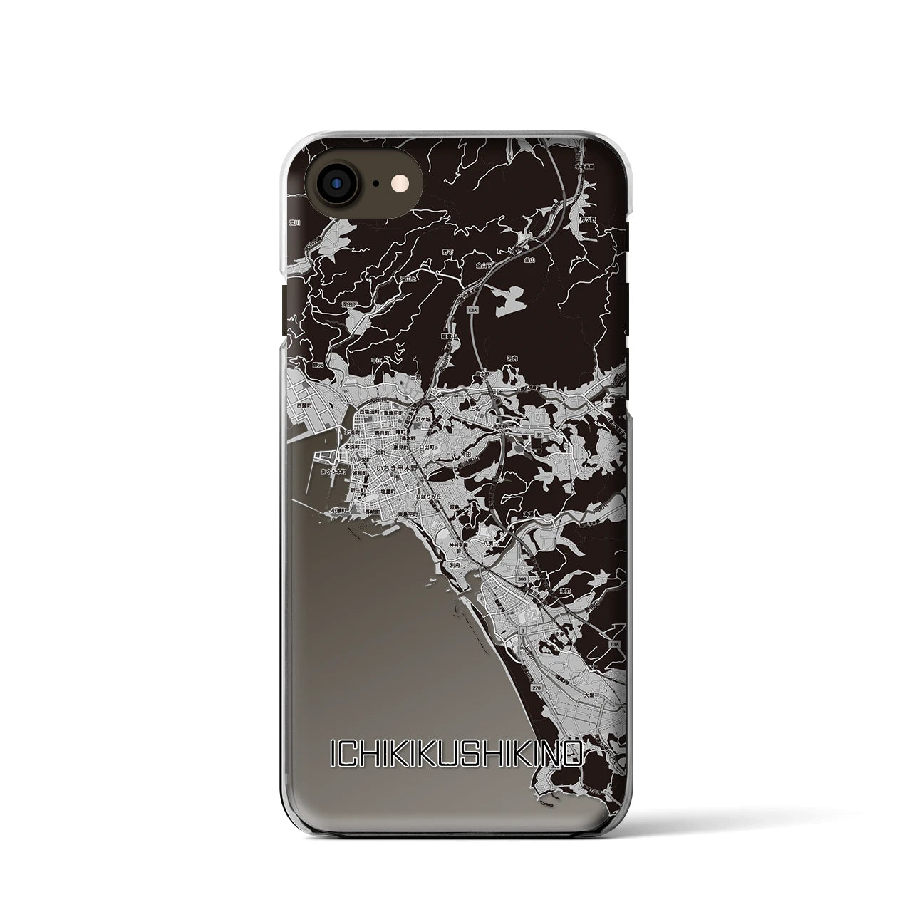 【いちき串木野(鹿児島県)】地図柄iPhoneケース(クリアタイプ)