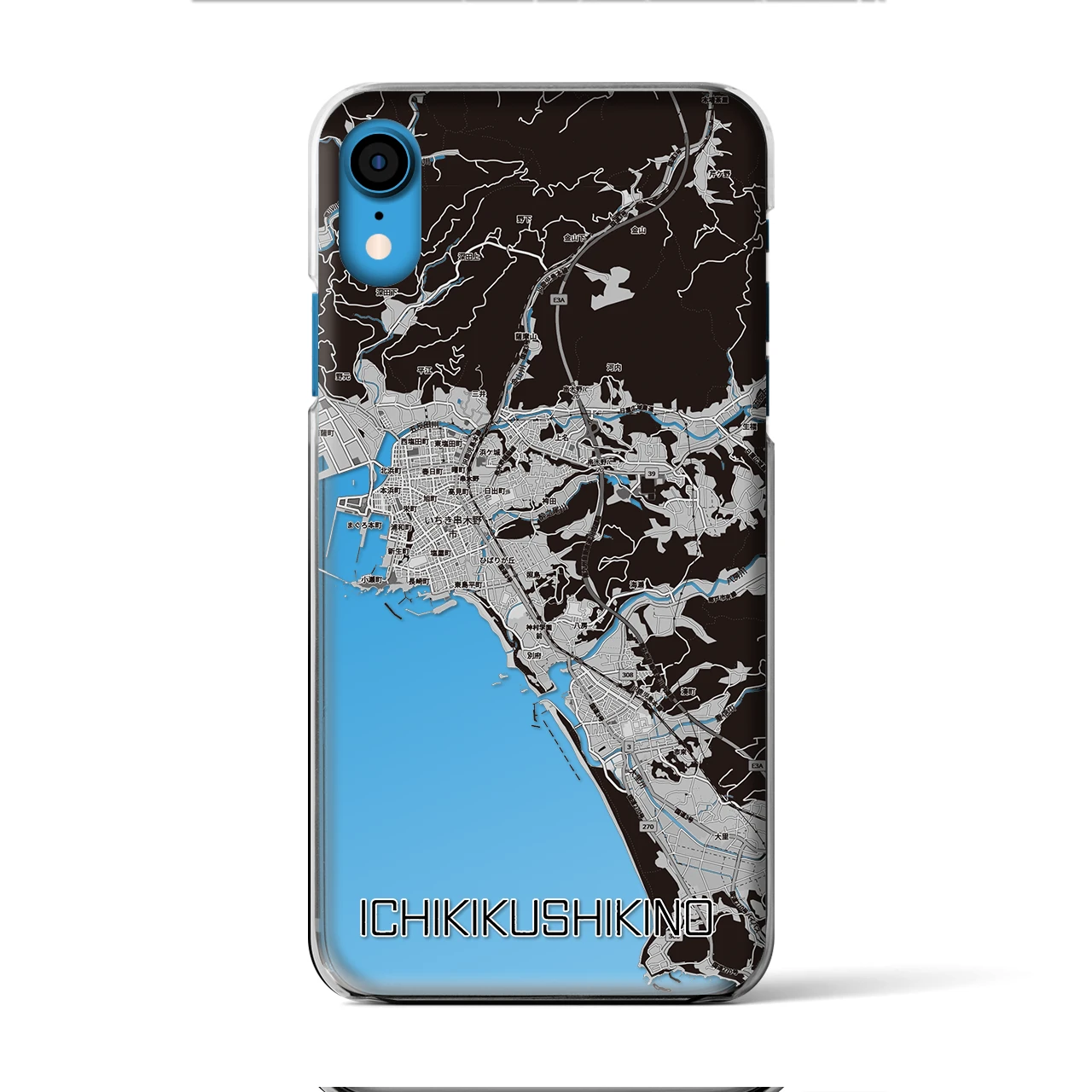 【いちき串木野(鹿児島県)】地図柄iPhoneケース(クリアタイプ)