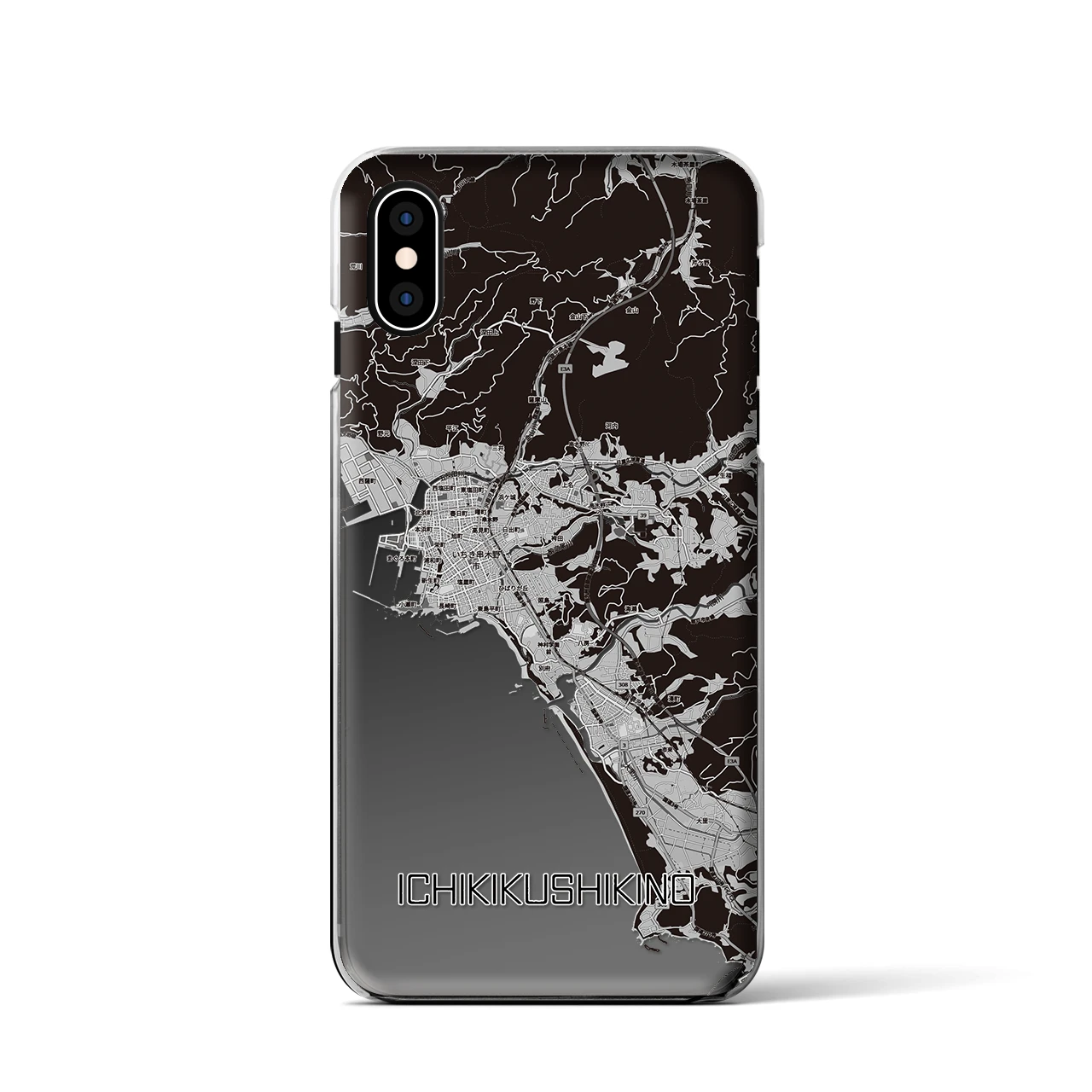 【いちき串木野(鹿児島県)】地図柄iPhoneケース(クリアタイプ)