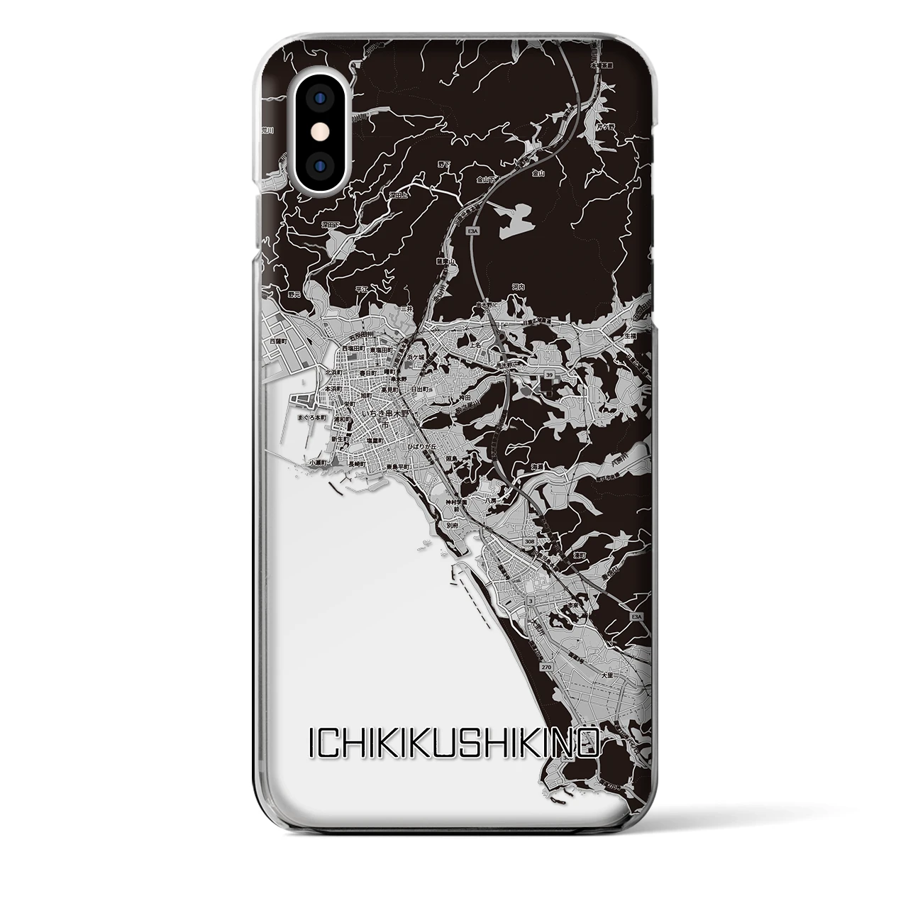 【いちき串木野(鹿児島県)】地図柄iPhoneケース(クリアタイプ)