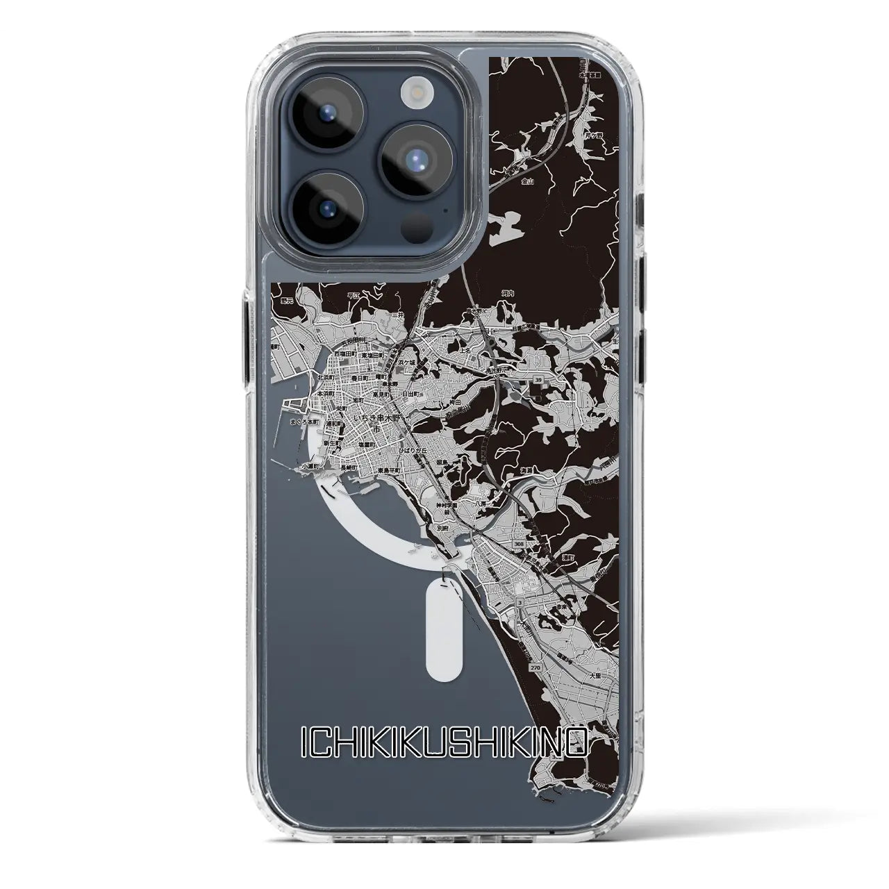 【いちき串木野(鹿児島県)】地図柄iPhoneケース(MagSafeタイプ)