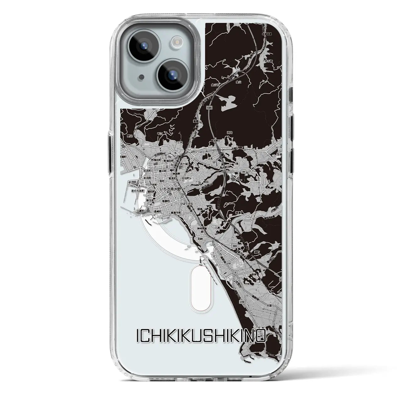 【いちき串木野(鹿児島県)】地図柄iPhoneケース(MagSafeタイプ)