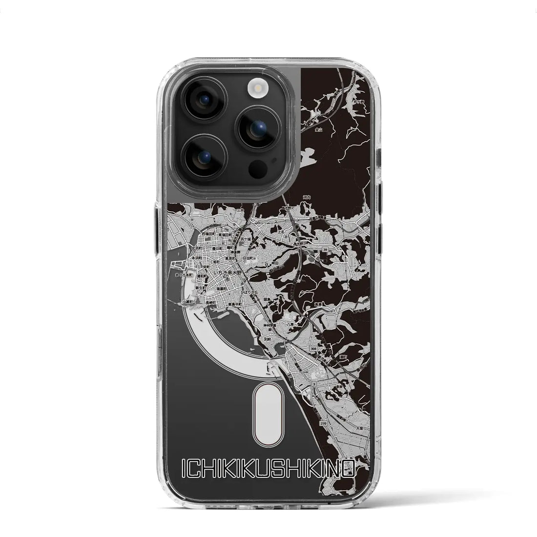 【いちき串木野(鹿児島県)】地図柄iPhoneケース(MagSafeタイプ)