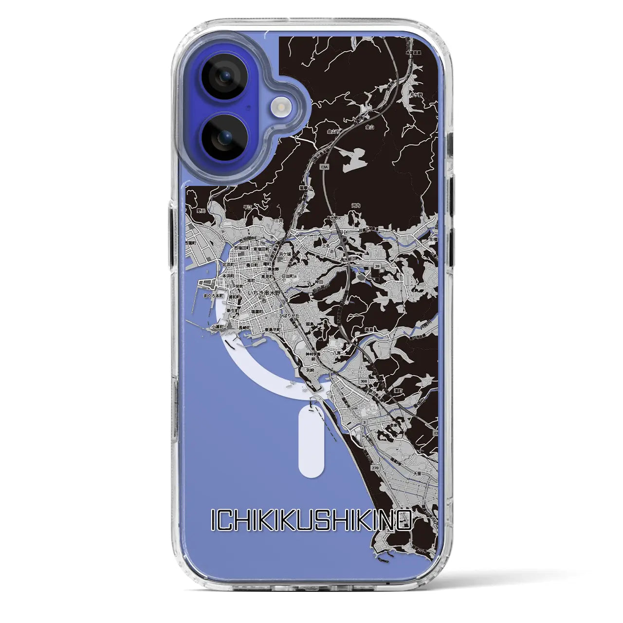 【いちき串木野(鹿児島県)】地図柄iPhoneケース(MagSafeタイプ)