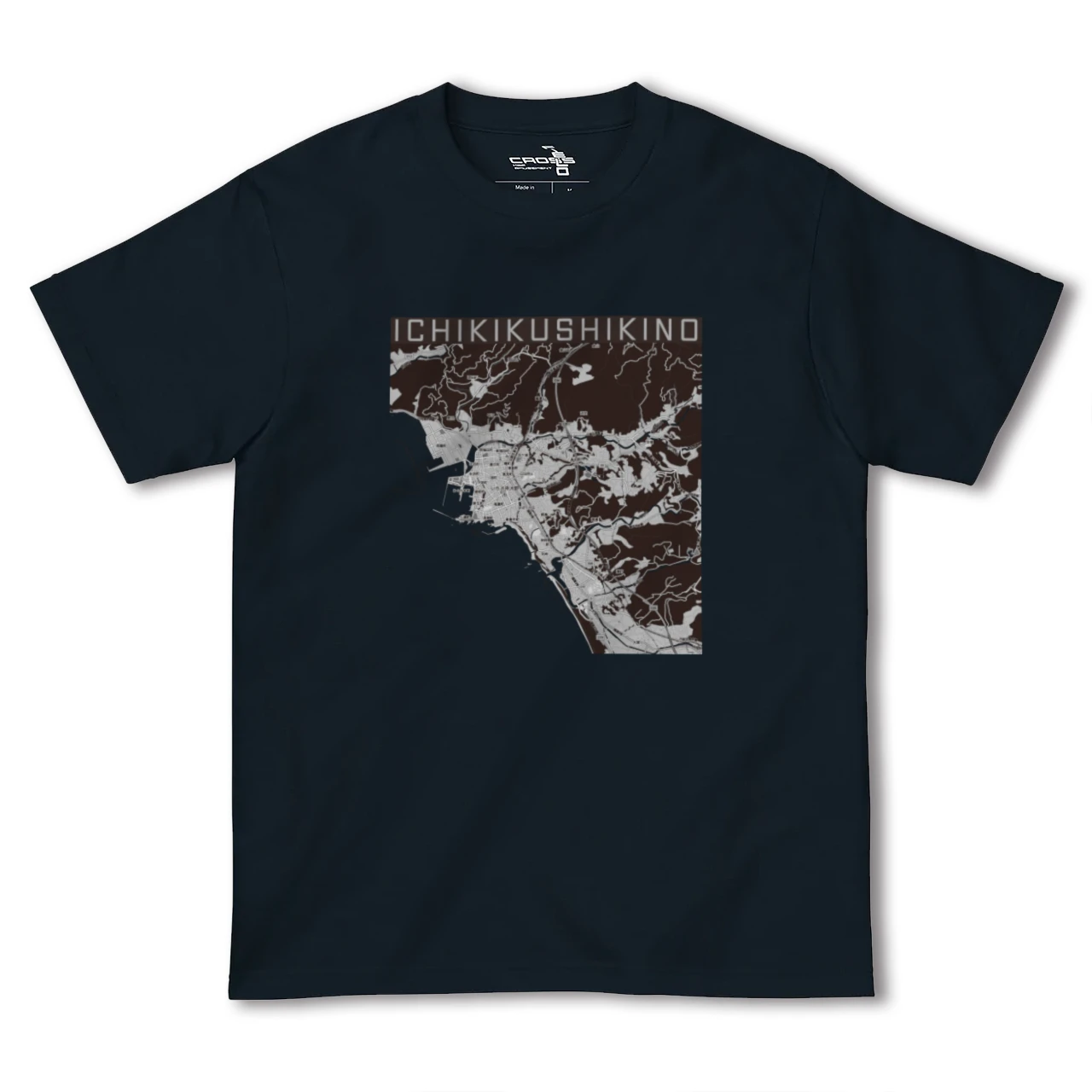 【いちき串木野(鹿児島県)】地図柄ヘビーウェイトTシャツ
