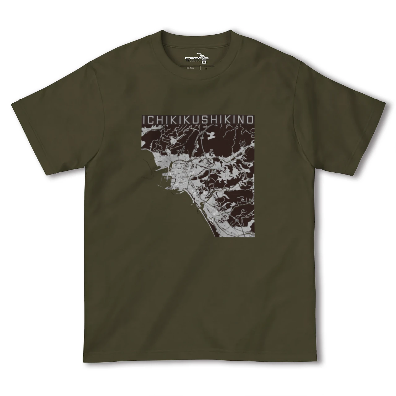 【いちき串木野(鹿児島県)】地図柄ヘビーウェイトTシャツ