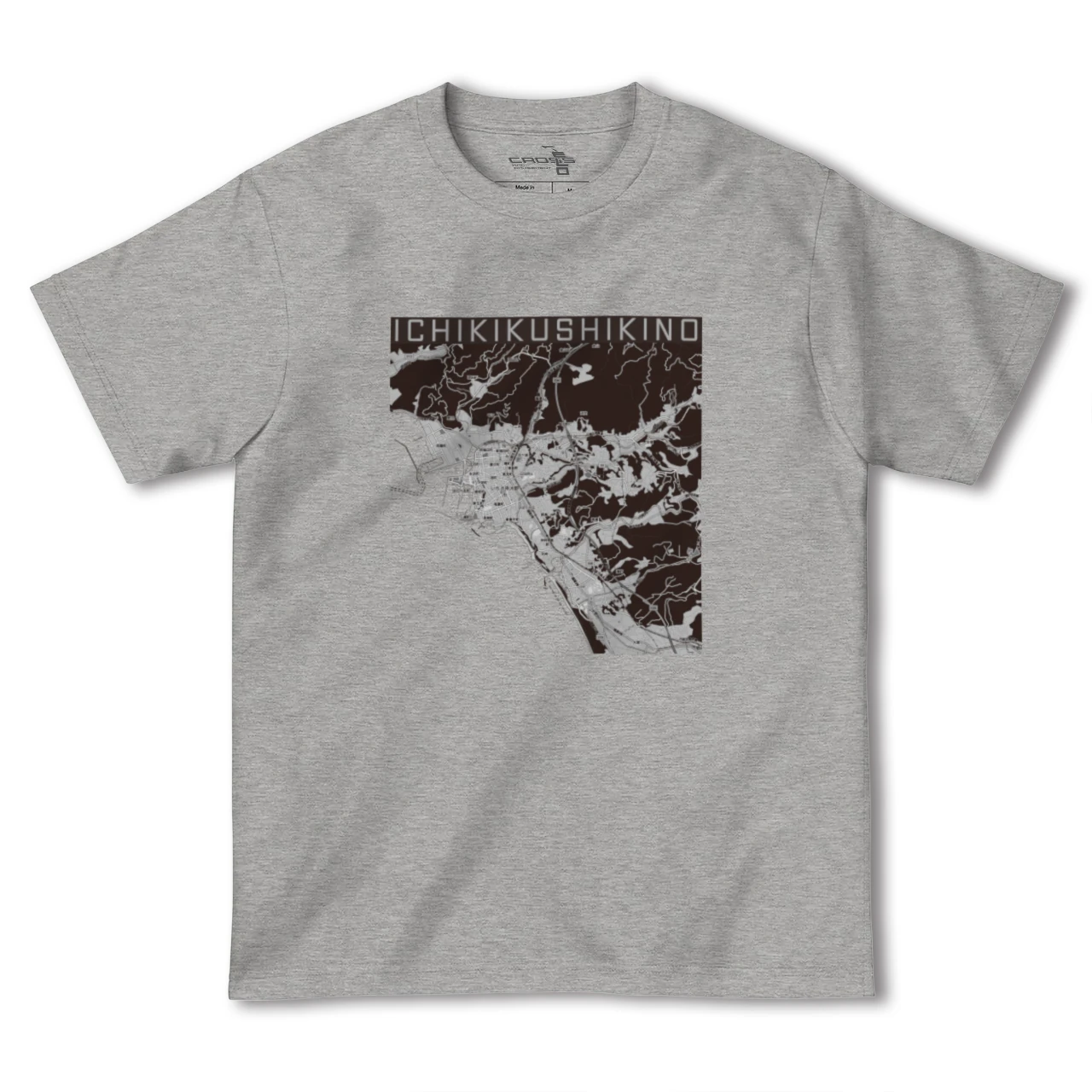 【いちき串木野(鹿児島県)】地図柄ヘビーウェイトTシャツ