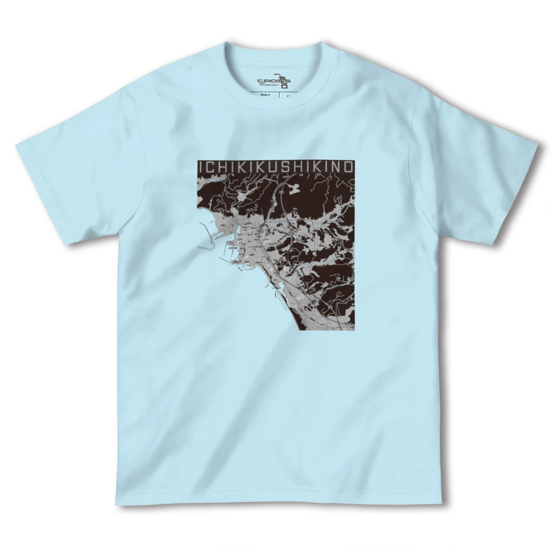 【いちき串木野(鹿児島県)】地図柄ヘビーウェイトTシャツ