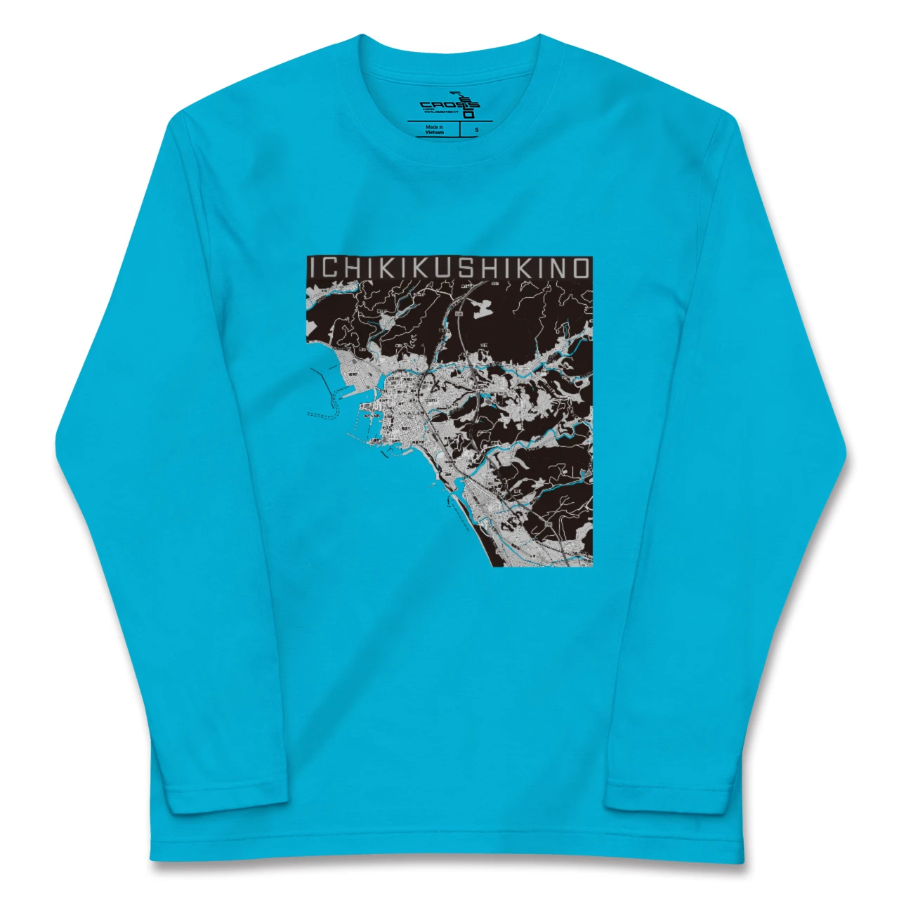 【いちき串木野(鹿児島県)】地図柄ロングスリーブTシャツ