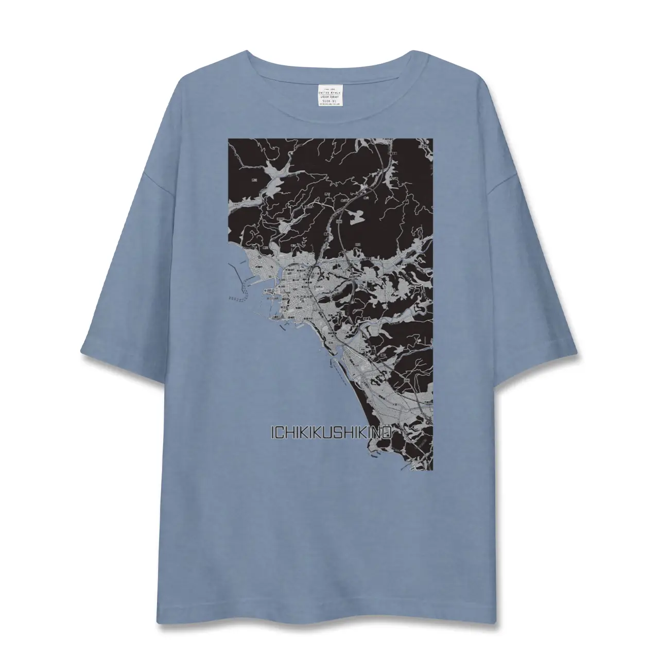 【いちき串木野(鹿児島県)】地図柄ビッグシルエットTシャツ