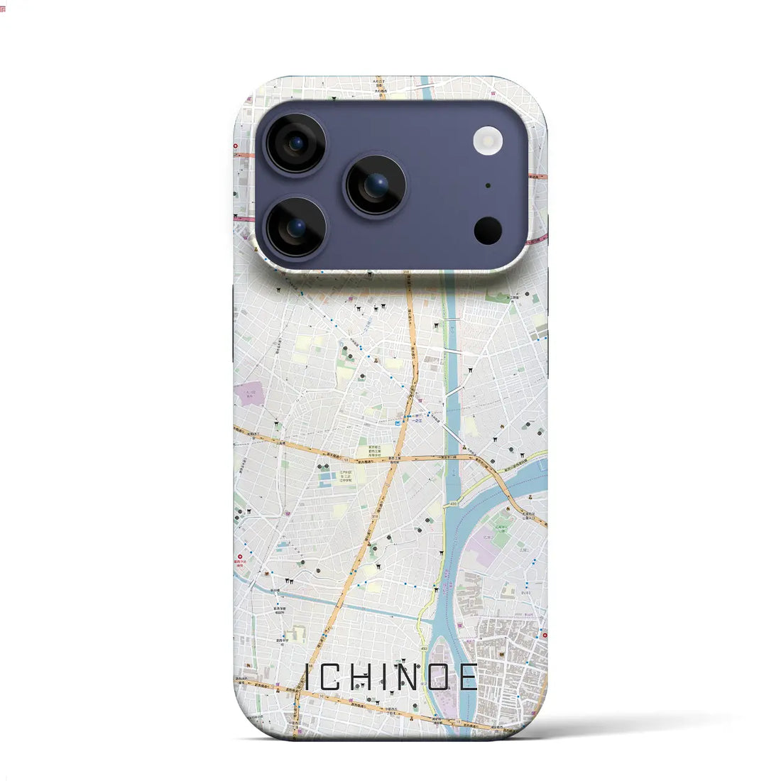 【一之江(東京都)】地図柄iPhoneケース(バックカバータイプ)ナチュラル・iPhone 17 Pro Max 用