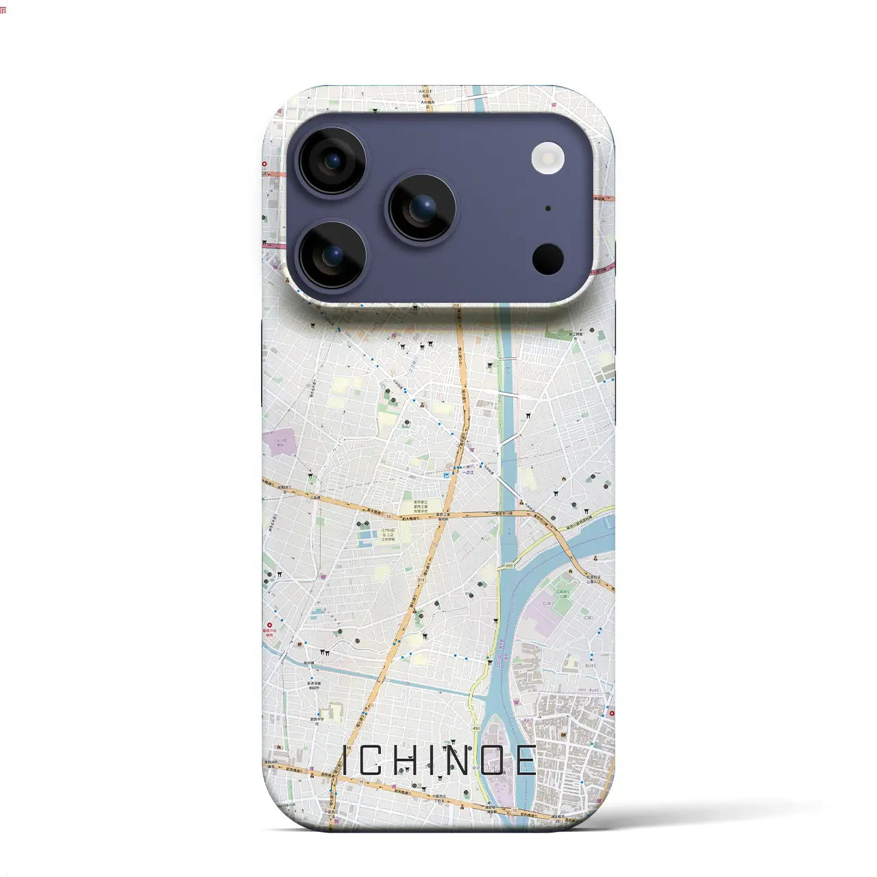 【一之江(東京都)】地図柄iPhoneケース(バックカバータイプ)ナチュラル・iPhone 17 Pro Max 用