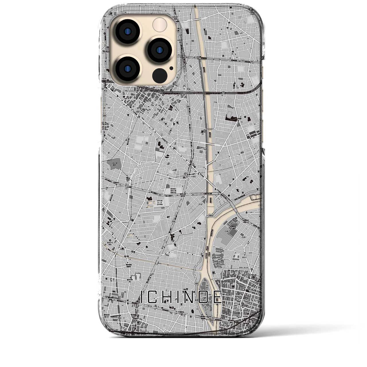 【一之江(東京都)】地図柄iPhoneケース(クリアタイプ)