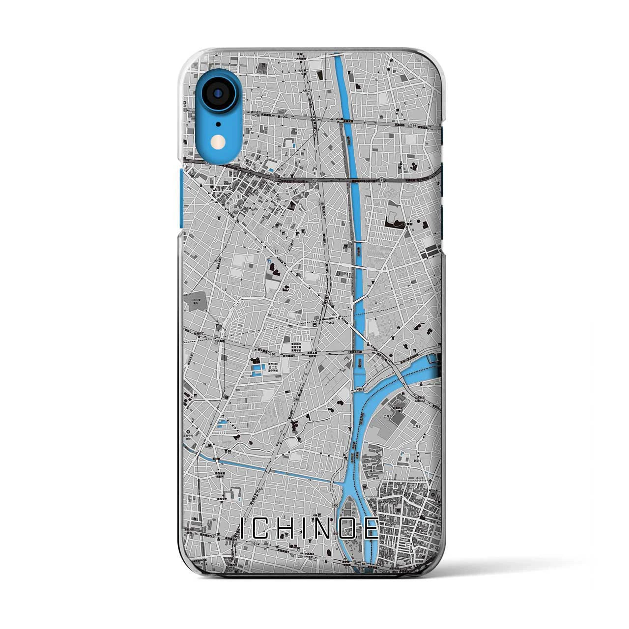 【一之江(東京都)】地図柄iPhoneケース(クリアタイプ)