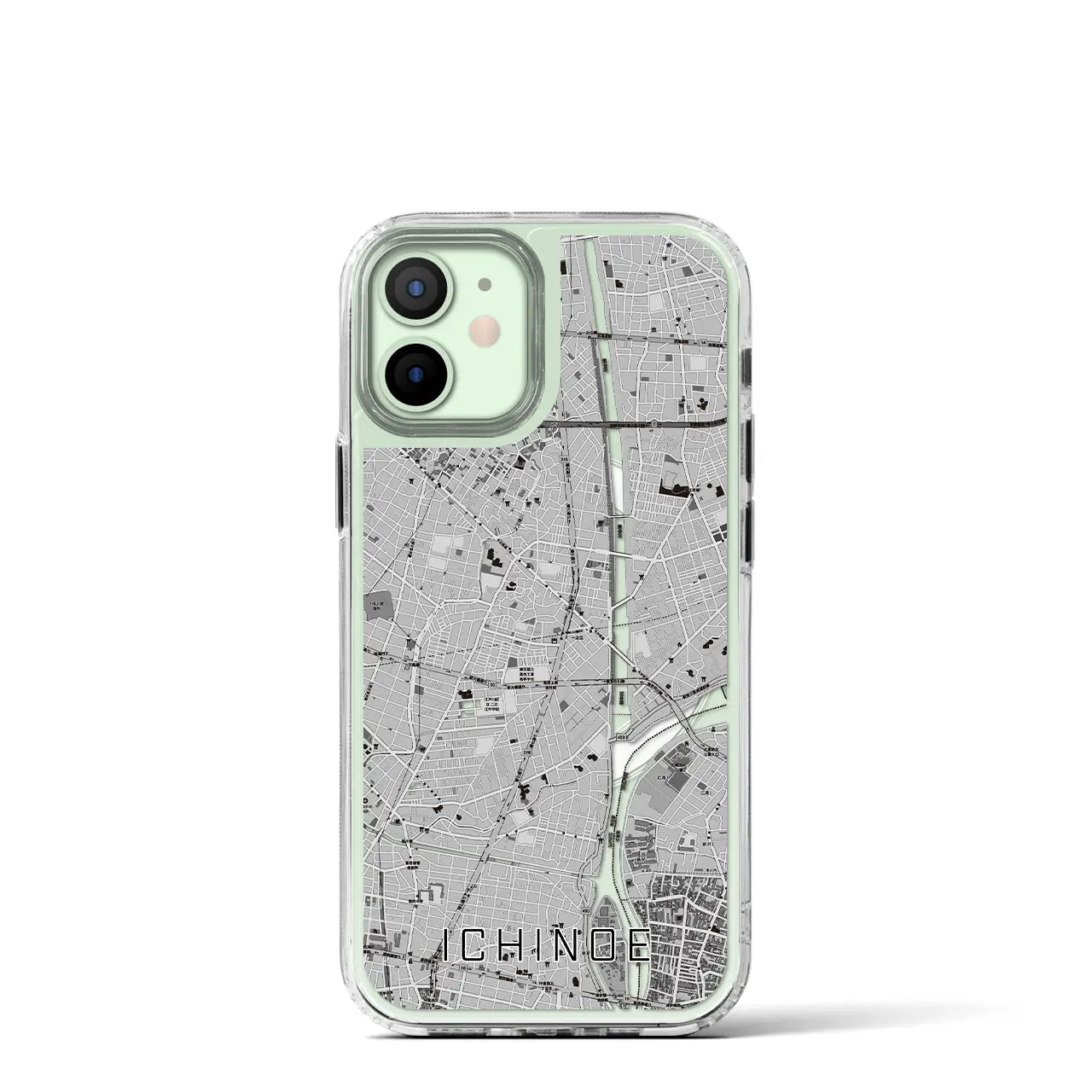 【一之江(東京都)】地図柄iPhoneケース(MagSafeタイプ)