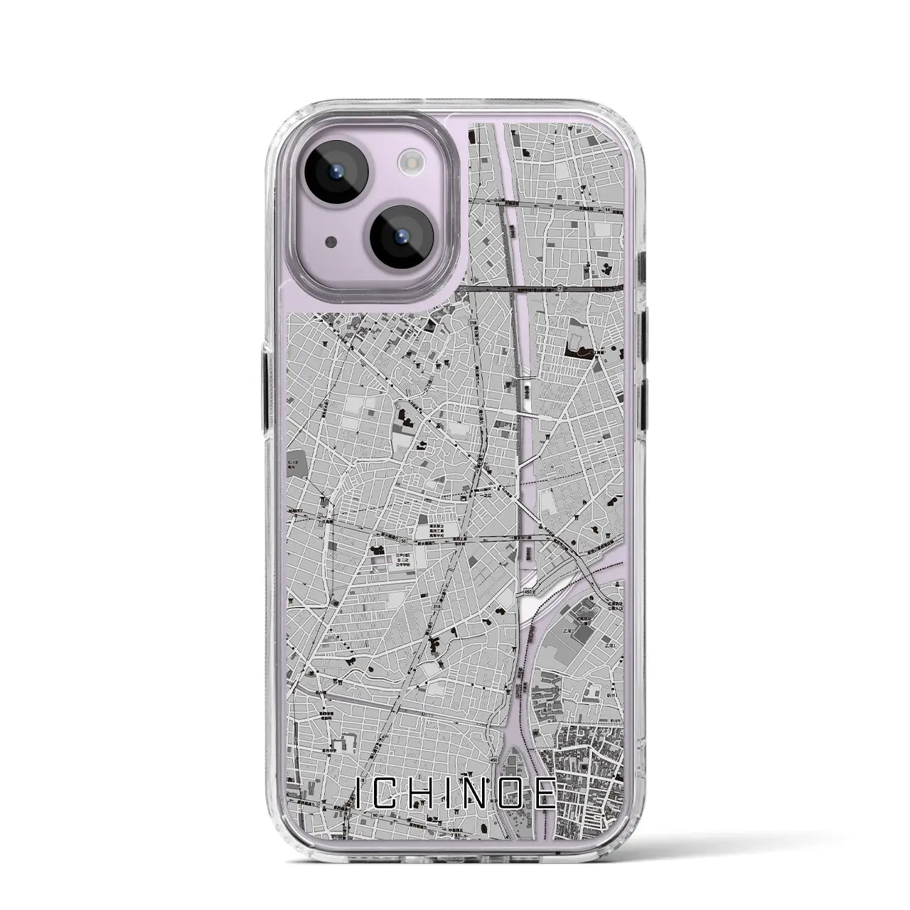 【一之江(東京都)】地図柄iPhoneケース(MagSafeタイプ)