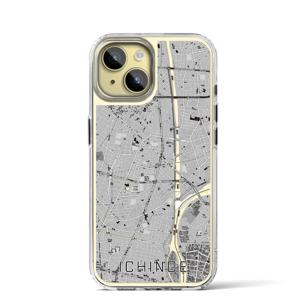 【一之江(東京都)】地図柄iPhoneケース(MagSafeタイプ)