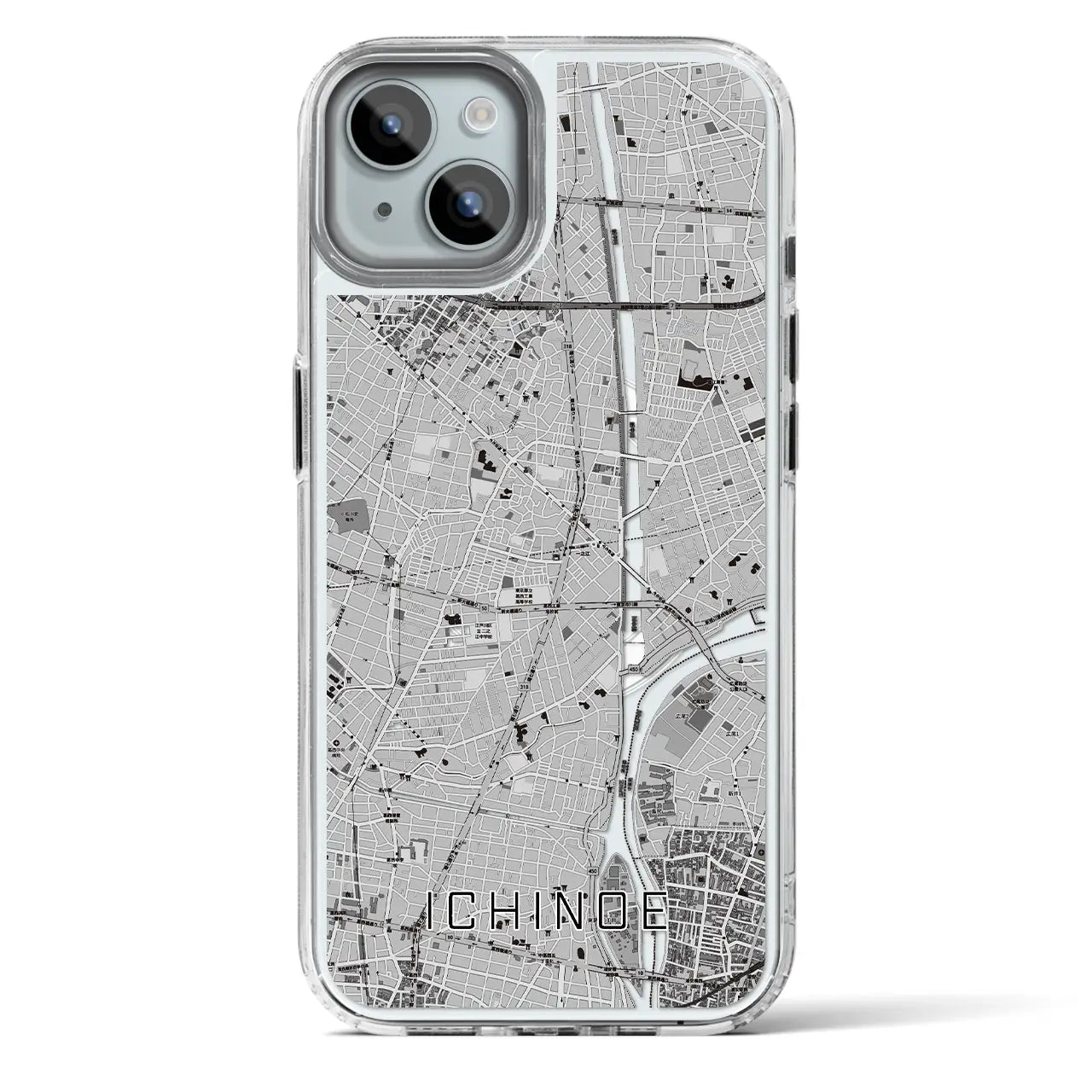 【一之江(東京都)】地図柄iPhoneケース(MagSafeタイプ)