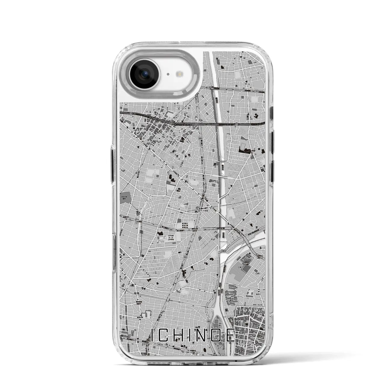 【一之江(東京都)】地図柄iPhoneケース(MagSafeタイプ)