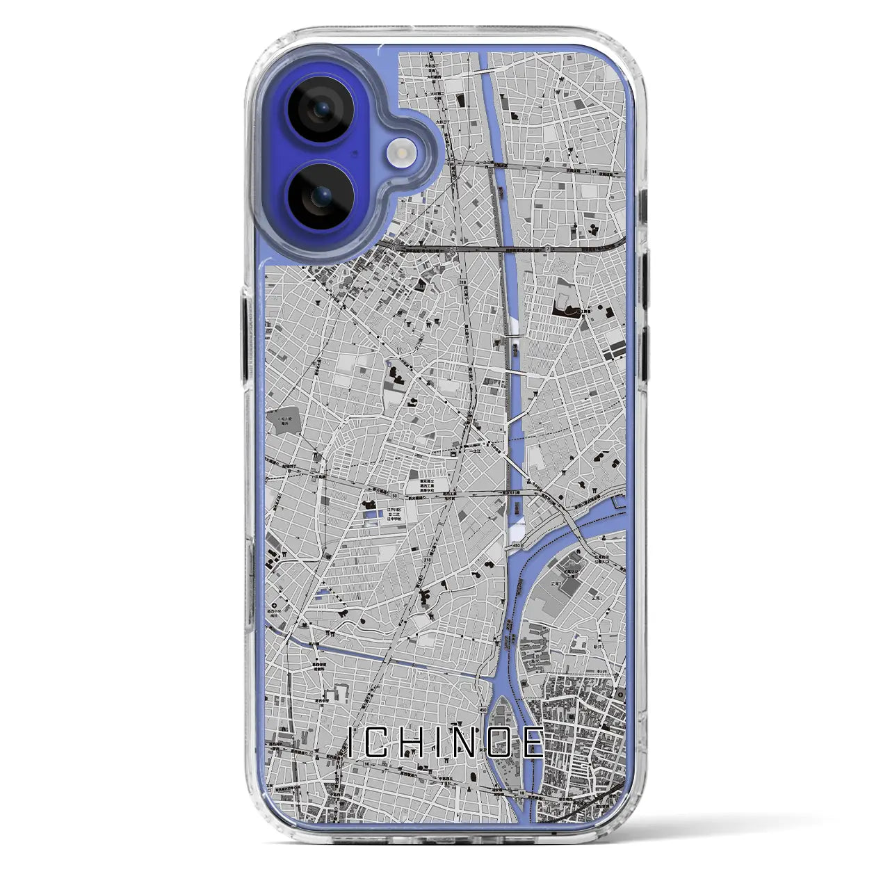 【一之江(東京都)】地図柄iPhoneケース(MagSafeタイプ)