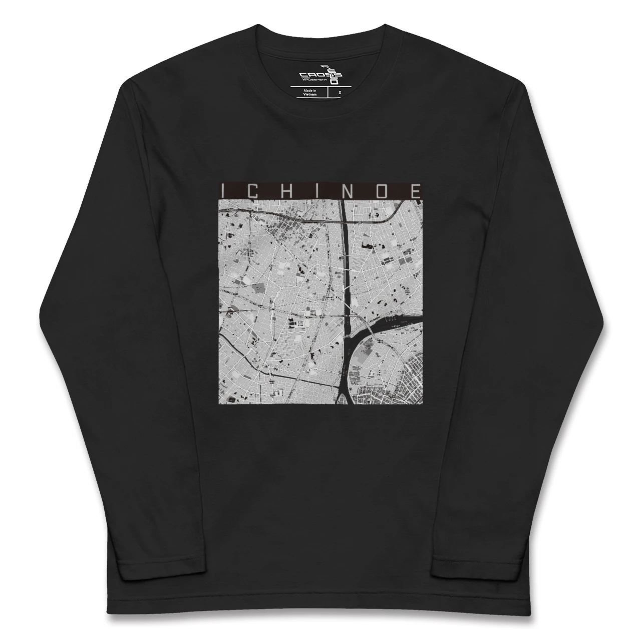 【一之江(東京都)】地図柄ロングスリーブTシャツ