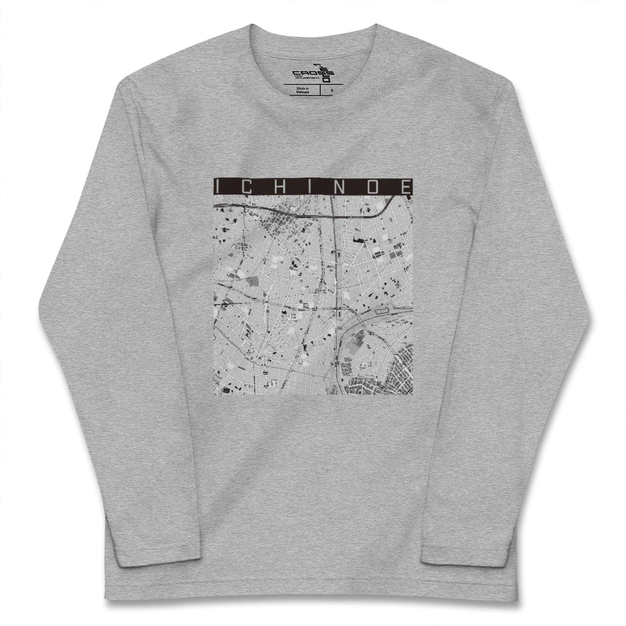【一之江(東京都)】地図柄ロングスリーブTシャツ