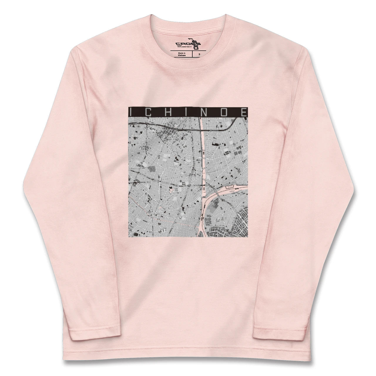 【一之江(東京都)】地図柄ロングスリーブTシャツ