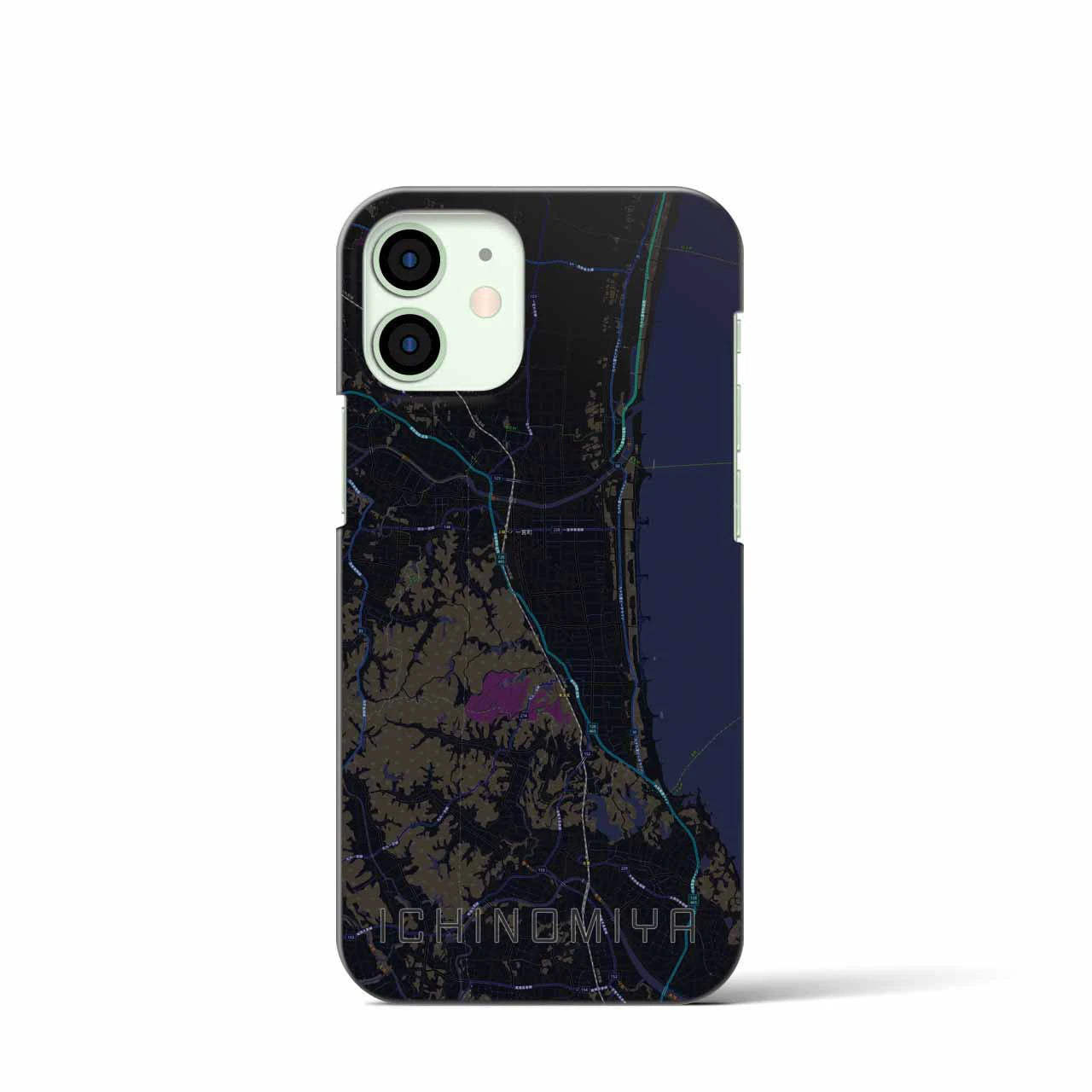 【一宮(千葉県)】地図柄iPhoneケース(バックカバータイプ)