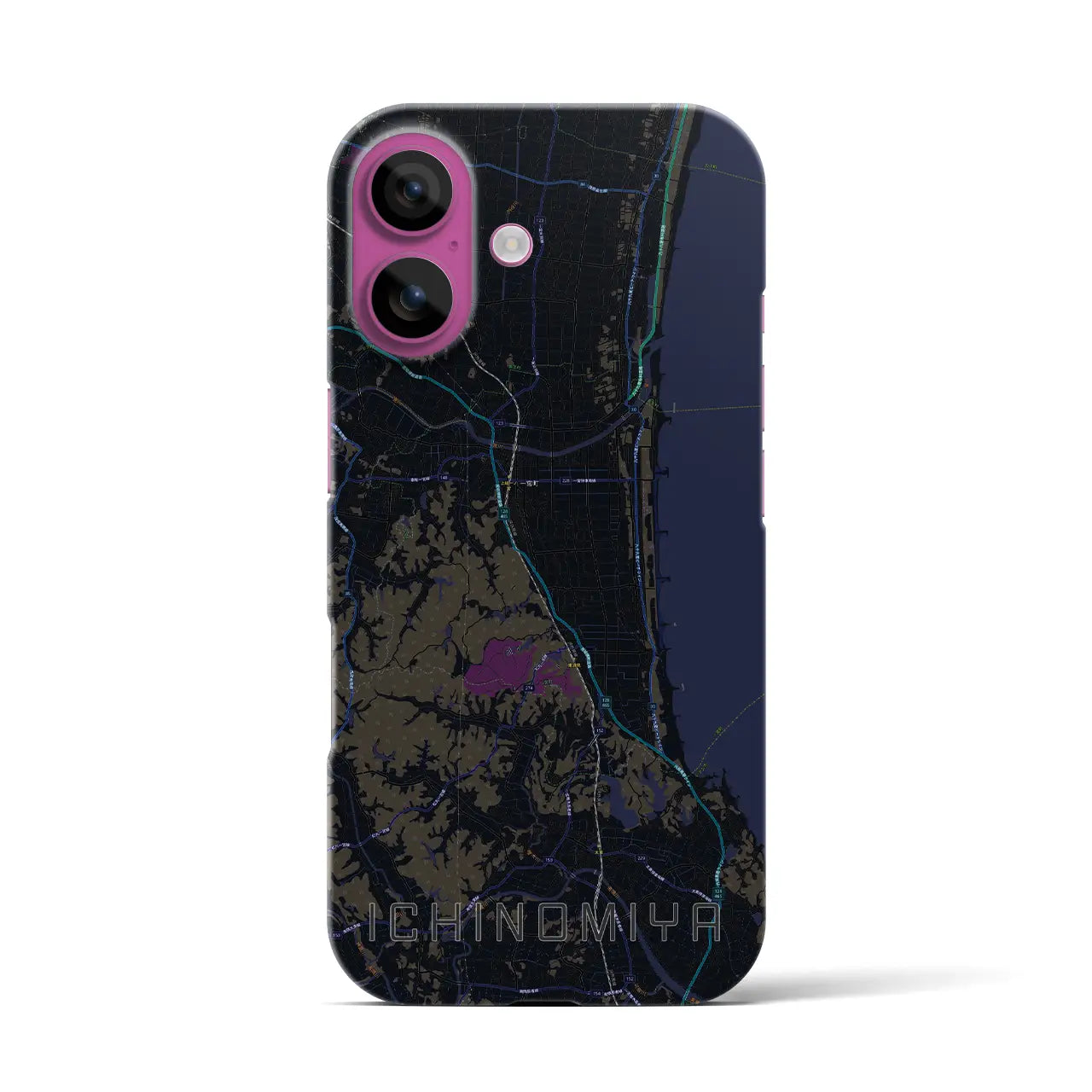 【一宮(千葉県)】地図柄iPhoneケース(バックカバータイプ)