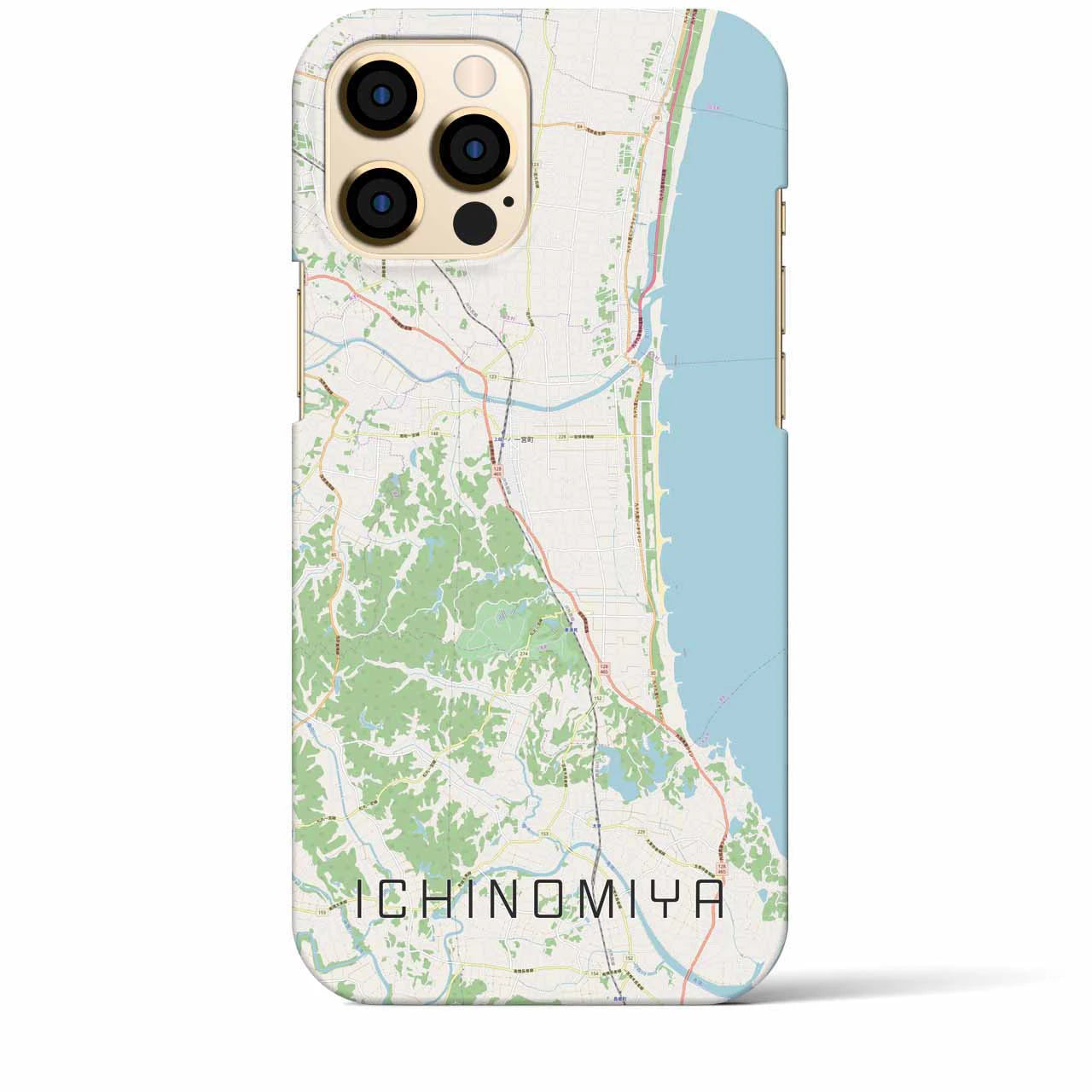 【一宮(千葉県)】地図柄iPhoneケース(バックカバータイプ)