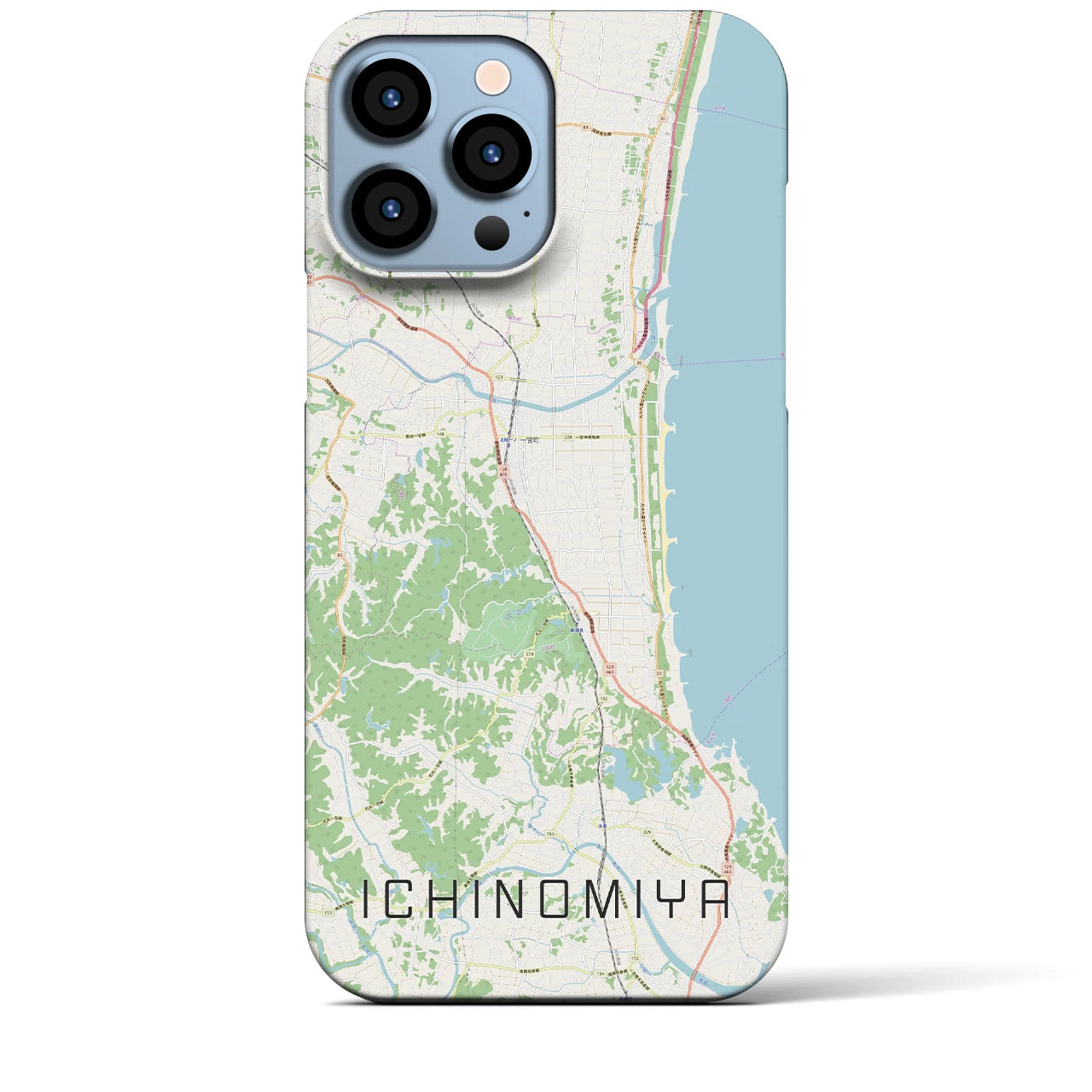 【一宮(千葉県)】地図柄iPhoneケース(バックカバータイプ)