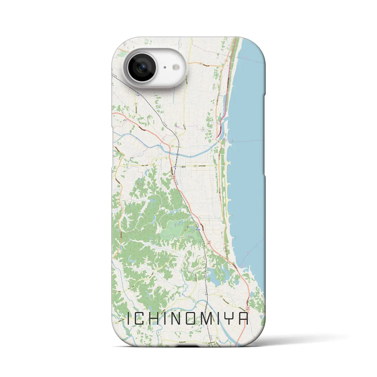 【一宮(千葉県)】地図柄iPhoneケース(バックカバータイプ)