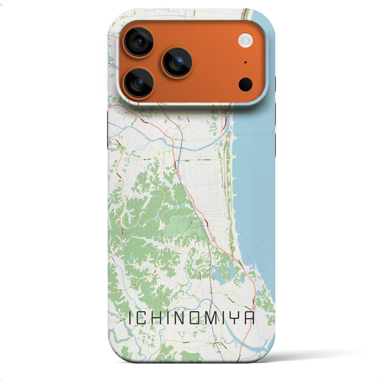 【一宮(千葉県)】地図柄iPhoneケース(バックカバータイプ)