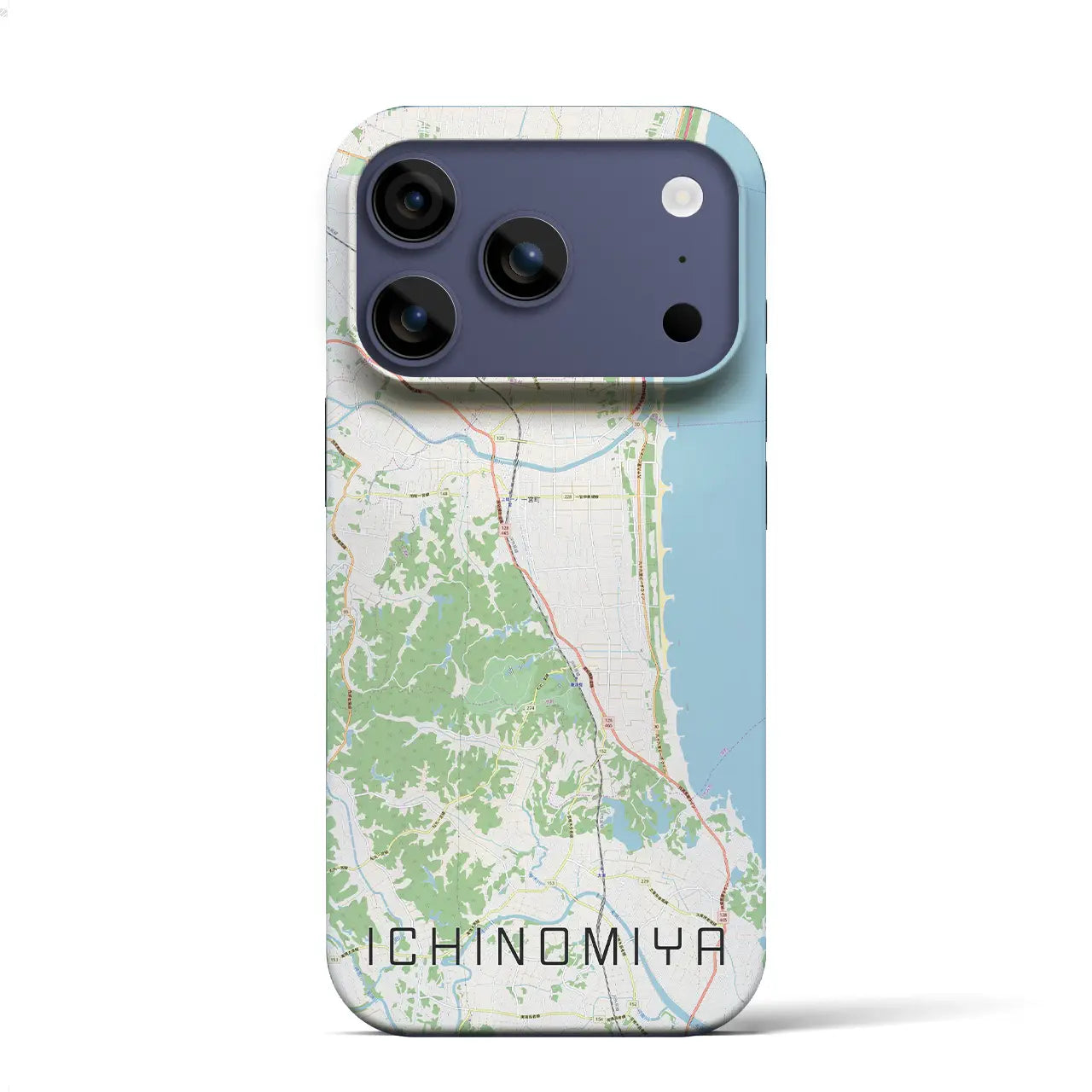 【一宮(千葉県)】地図柄iPhoneケース(バックカバータイプ)