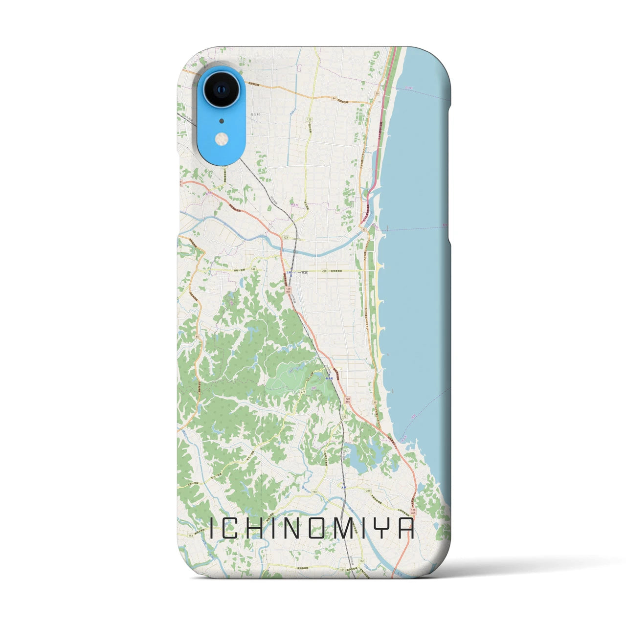 【一宮(千葉県)】地図柄iPhoneケース(バックカバータイプ)