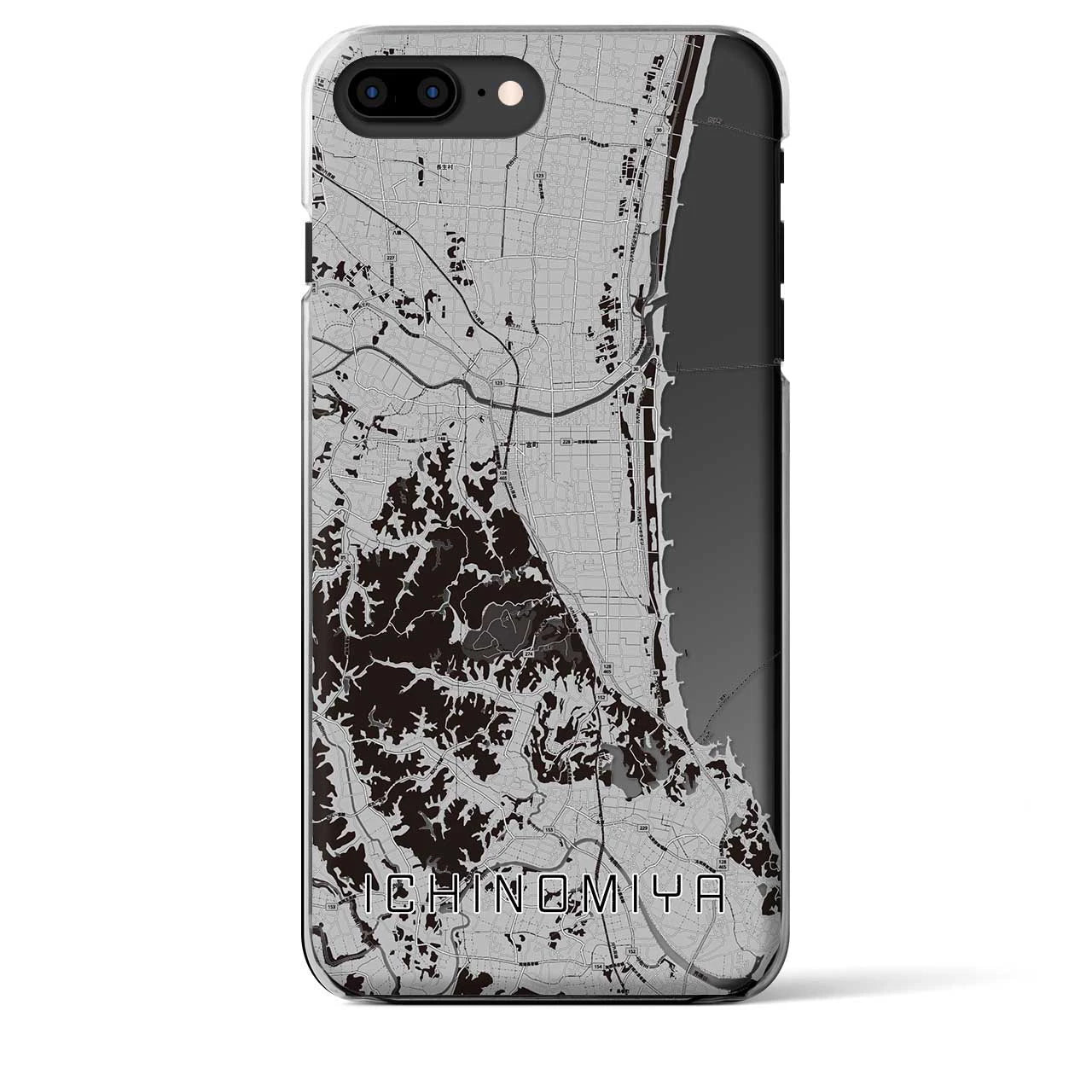 【一宮(千葉県)】地図柄iPhoneケース(クリアタイプ)