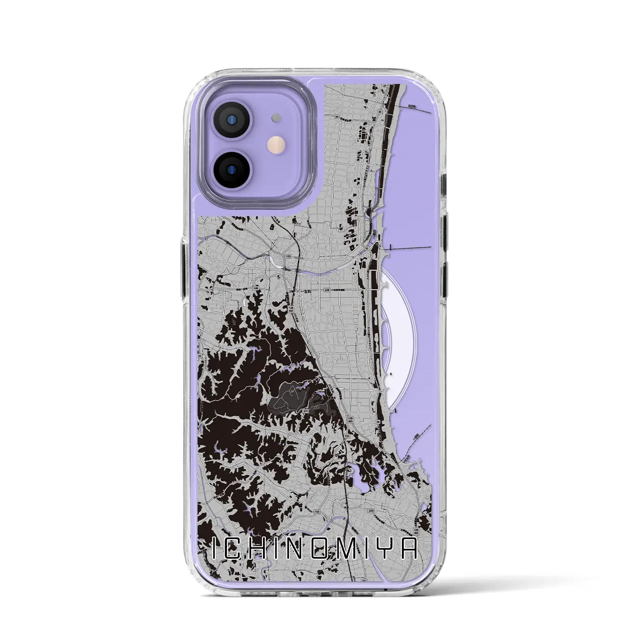 【一宮(千葉県)】地図柄iPhoneケース(MagSafeタイプ)