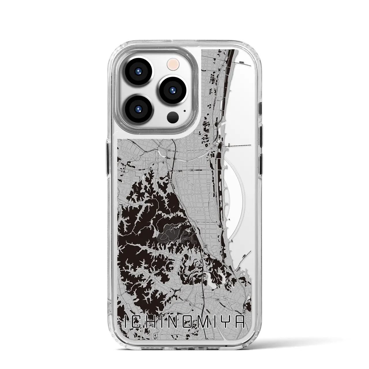 【一宮(千葉県)】地図柄iPhoneケース(MagSafeタイプ)