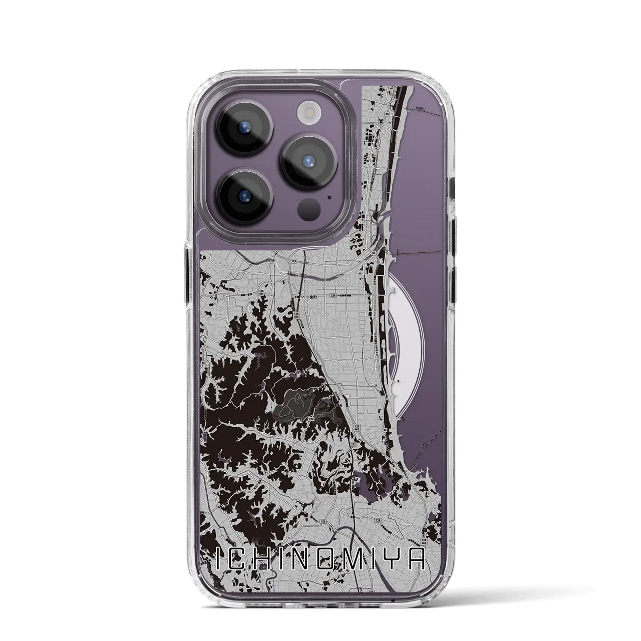 【一宮(千葉県)】地図柄iPhoneケース(MagSafeタイプ)