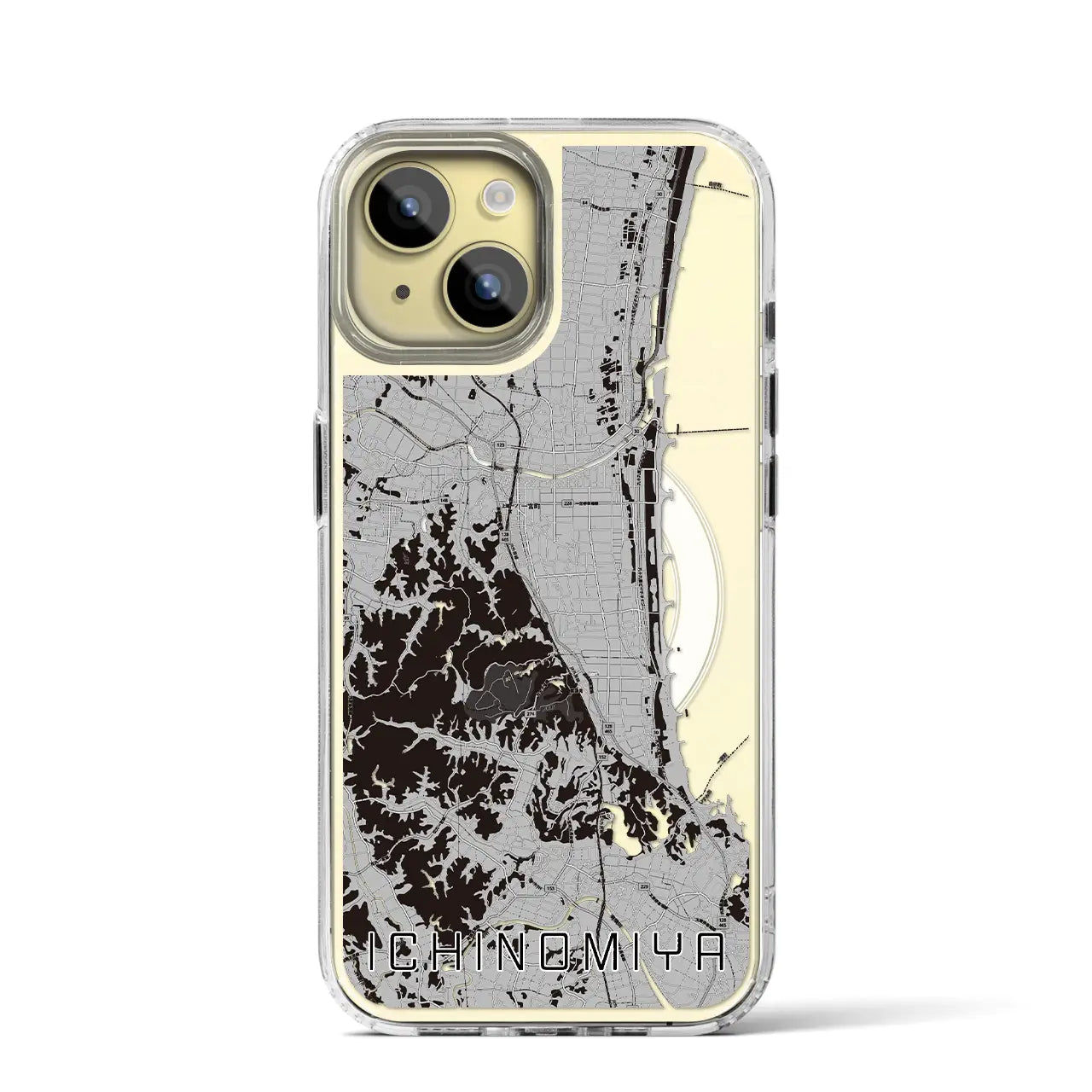 【一宮(千葉県)】地図柄iPhoneケース(MagSafeタイプ)