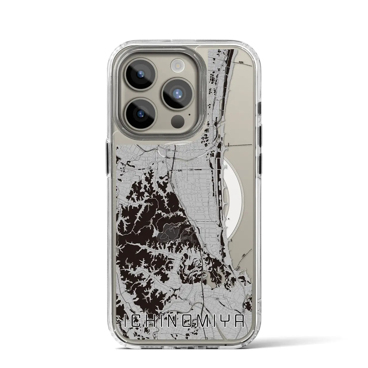 【一宮(千葉県)】地図柄iPhoneケース(MagSafeタイプ)