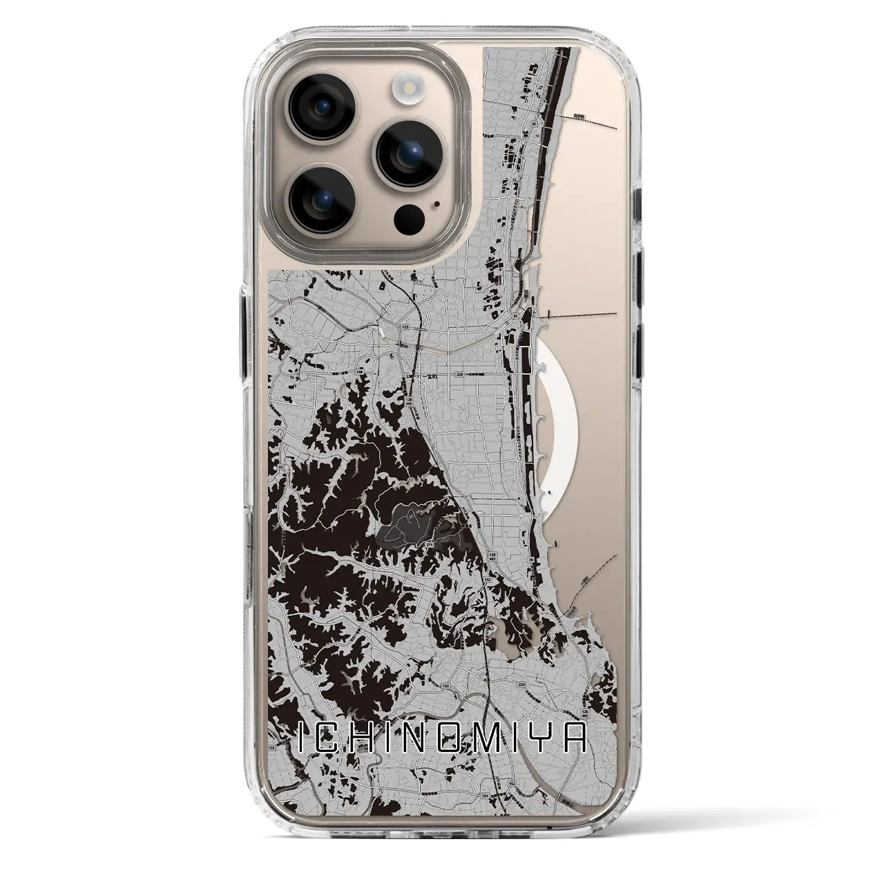 【一宮(千葉県)】地図柄iPhoneケース(MagSafeタイプ)