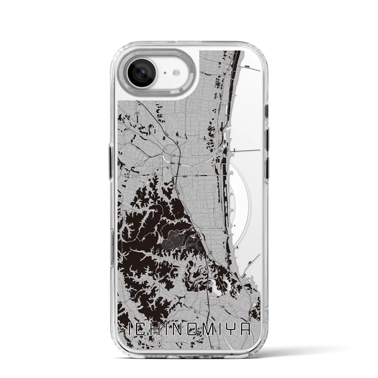 【一宮(千葉県)】地図柄iPhoneケース(MagSafeタイプ)