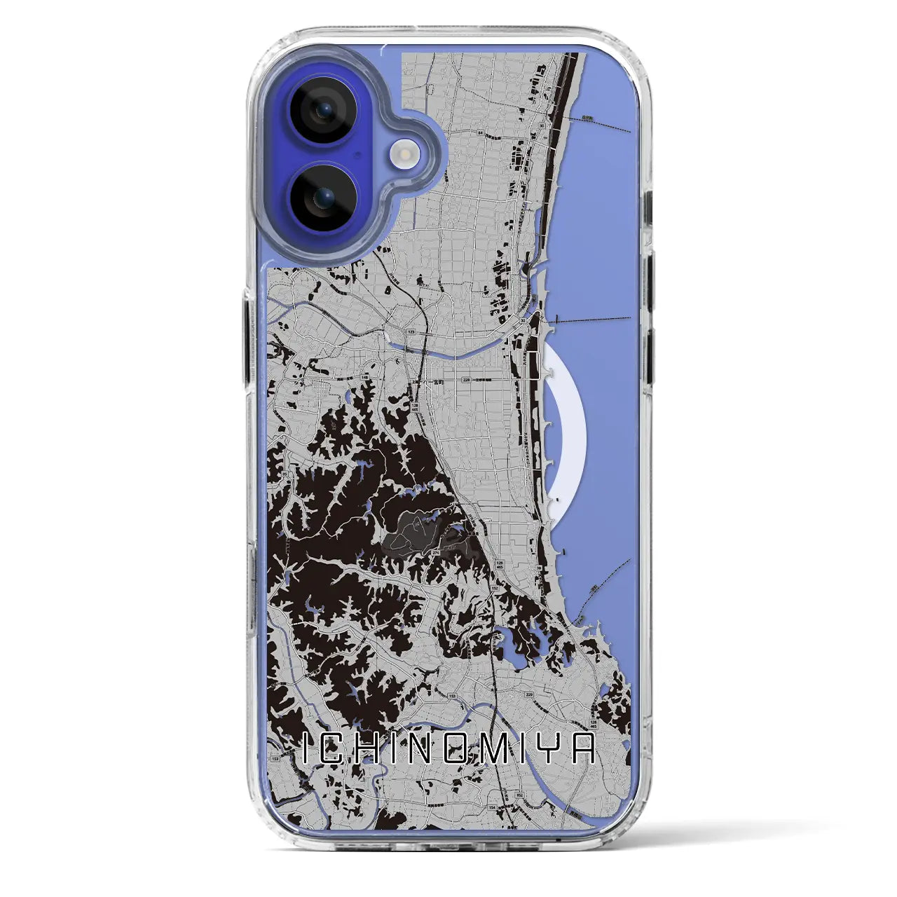 【一宮(千葉県)】地図柄iPhoneケース(MagSafeタイプ)