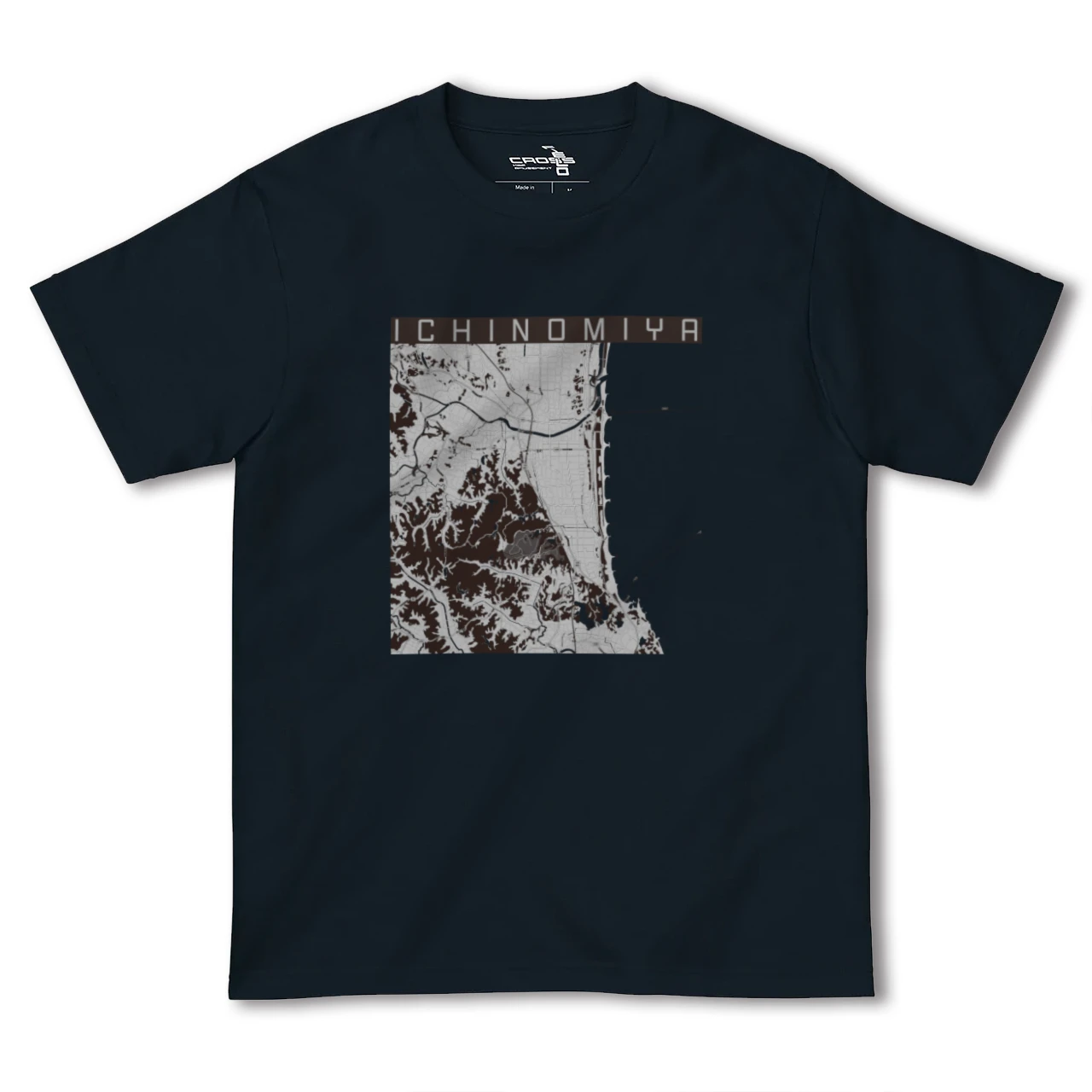 【一宮(千葉県)(千葉県)】地図柄ヘビーウェイトTシャツ
