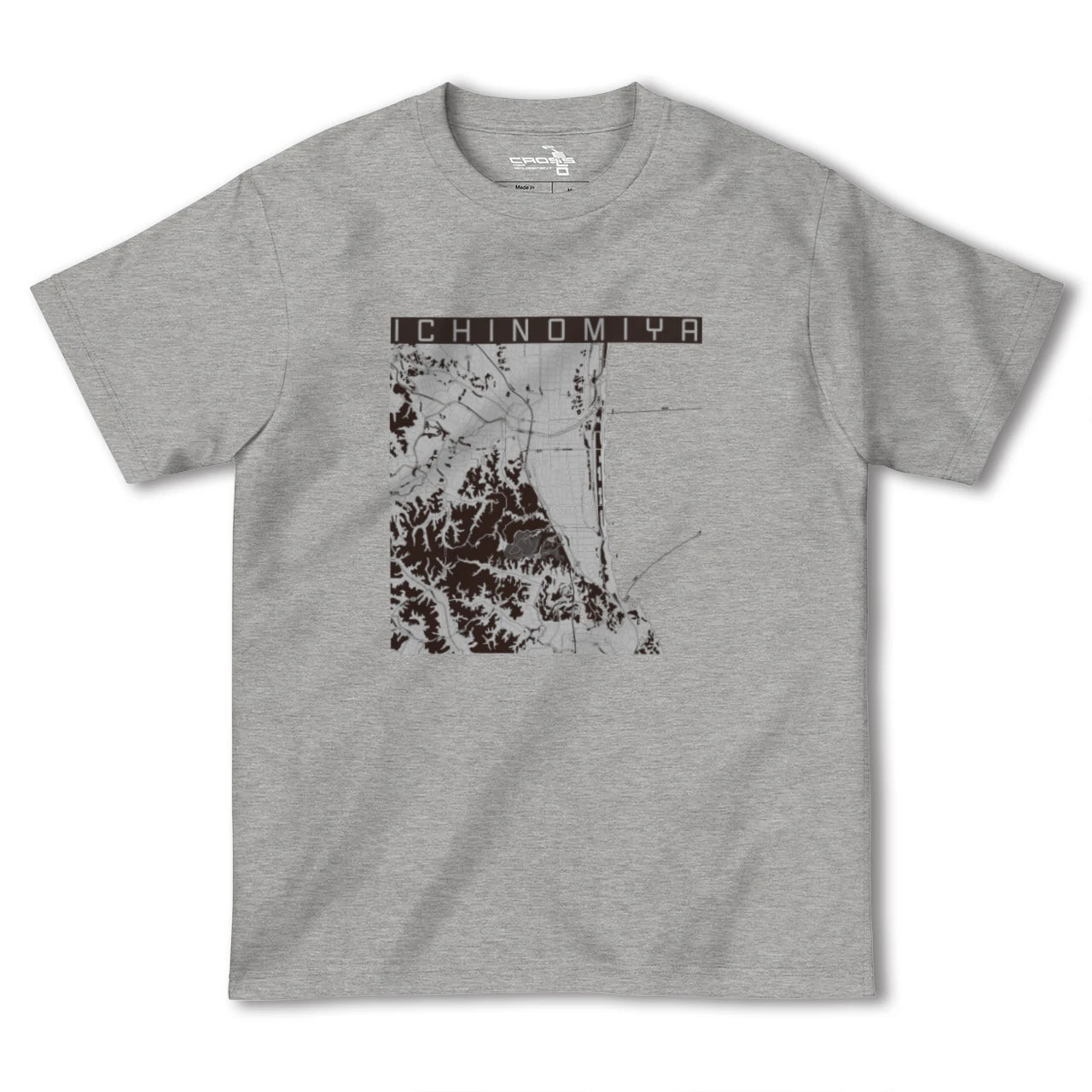 【一宮(千葉県)(千葉県)】地図柄ヘビーウェイトTシャツ