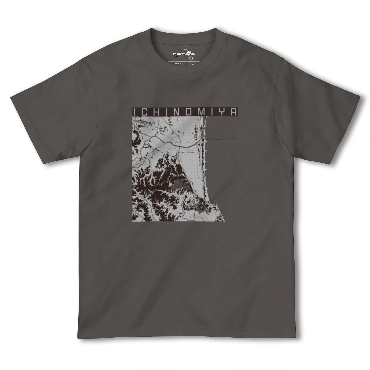 【一宮(千葉県)(千葉県)】地図柄ヘビーウェイトTシャツ